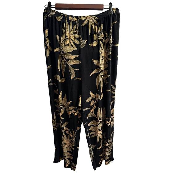 Vintage 90’s Slinky Floral/Botanical Pants - Picture 1 of 9